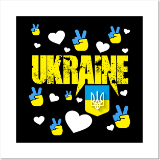 Ukraine trident Ukraine flag Ukrainian flag Ukraine Posters and Art